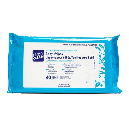 PDI Nice'n Clean Baby Wipe Soft Pack, PK 40 Q70040